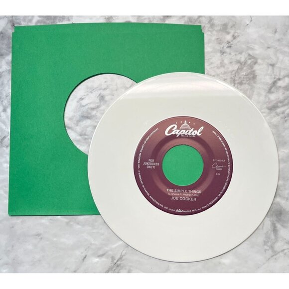 Joe Cocker The Simple Things / Unchain My Heart 90s Version 45 Rock White Vinyl - Picture 3 of 6